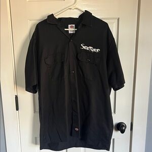 Dickies Black Men's Casual Button Down Shirt